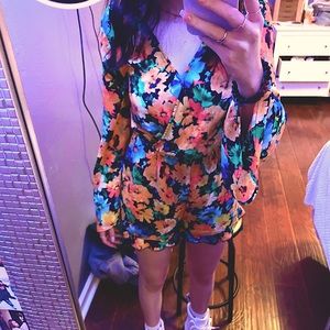 Floral print romper